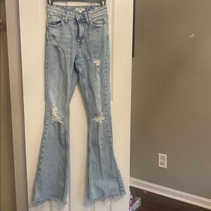 Forever 21 Light Blue Denim Jeans Flare